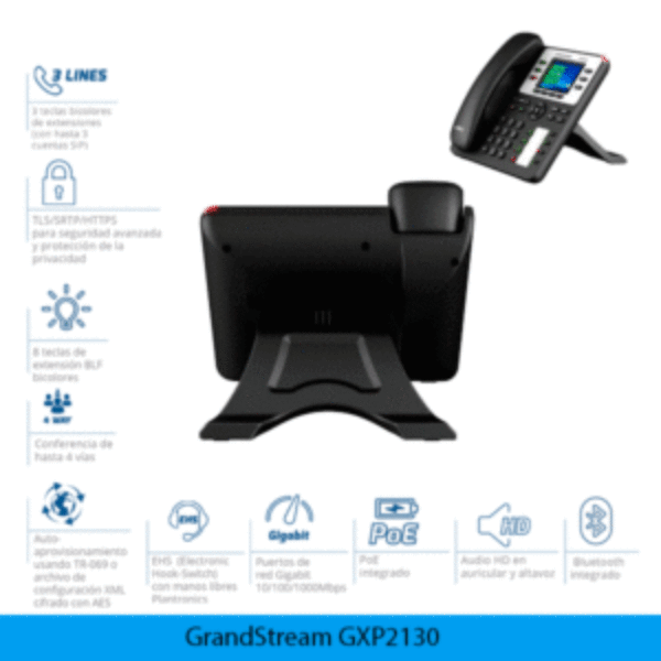 GrandStream GXP2130 Teléfono IP Empresarial